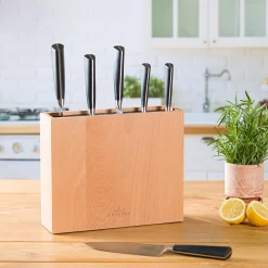CRISTEL Bloc à couteaux rectangulaire en bois de hêtre