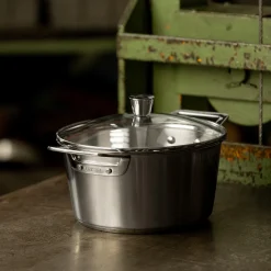 CRISTEL Couvercle en verre bombé bouton inox