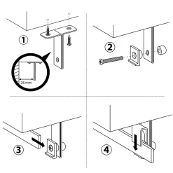 CRISTEL Kit de fixation sous placard