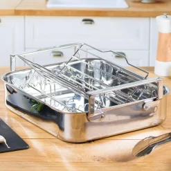 CRISTEL Plat à four inox 35 cm - avec accessoires