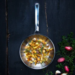 CRISTEL Poêle en inox brossé