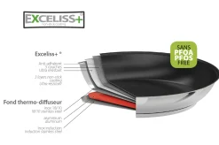 CRISTEL Poêle haute - anti-adhésif Exceliss+