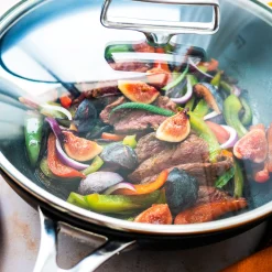 CRISTEL Sauteuse aluminium à poignée fixe avec couvercle