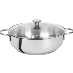 CRISTEL Sauteuse inox anses fixes avec couvercle