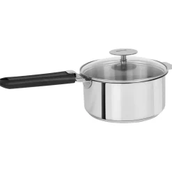 CRISTEL Set de 4 casseroles inox + 2 poignées amovibles colorées