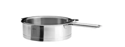 CRISTEL Set sauteuse inox Ø24cm + couvercle et poignée amovible