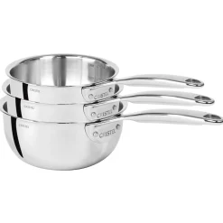 CRISTEL Série de 3 casseroles inox