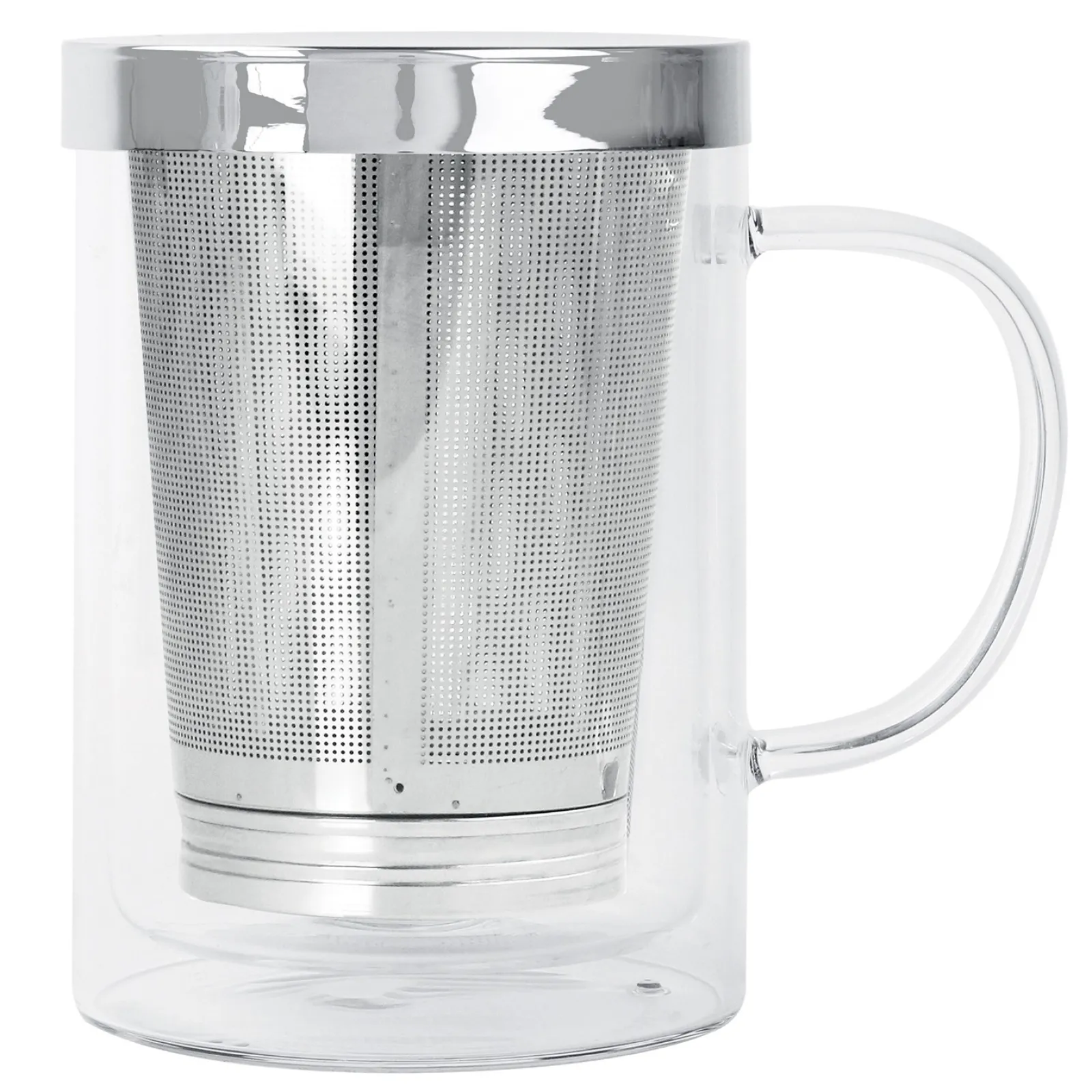 CRISTEL Verbena - mug en verre double paroi avec filtre dévissable